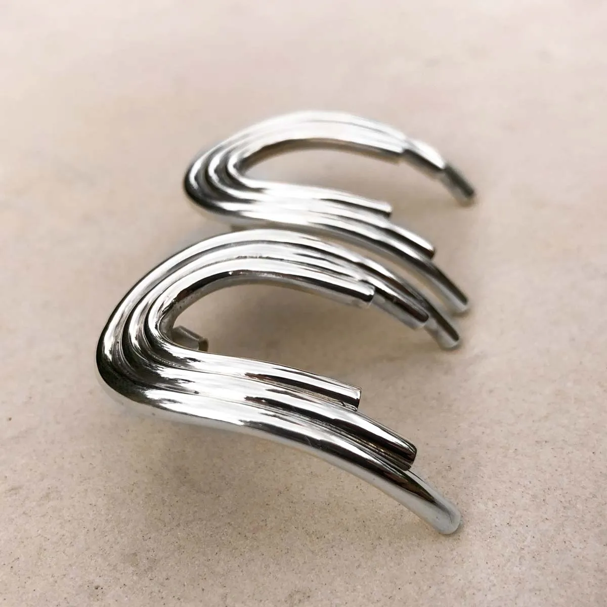 DECO GODDESS EARRINGS SILVER